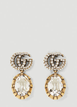 Gucci GG Embellished Earrings Black guc0241102