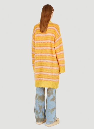 Marni Fuzzy Stripe Cardigan Orange mni0248005