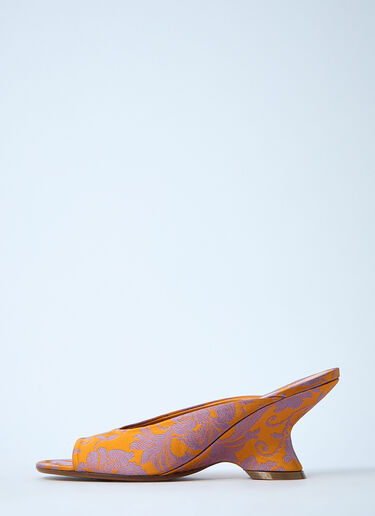 Dries Van Noten Textile Slingback Heels Orange dvn0260022
