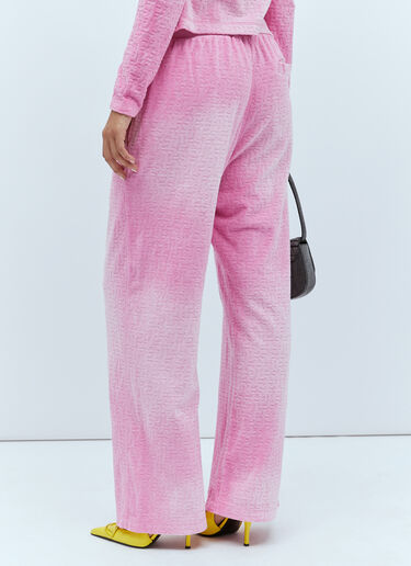 Diesel Logo Embossed Velvet Track Pants Pink dsl0253006
