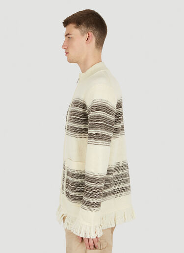 Junya Watanabe Serape ジップアップセーター ホワイト jwn0150016