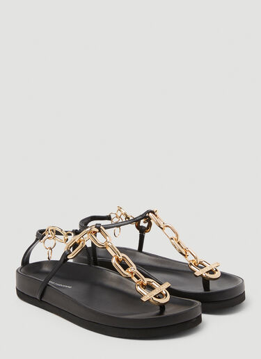 Rabanne XL Link Sandals Black pac0249009