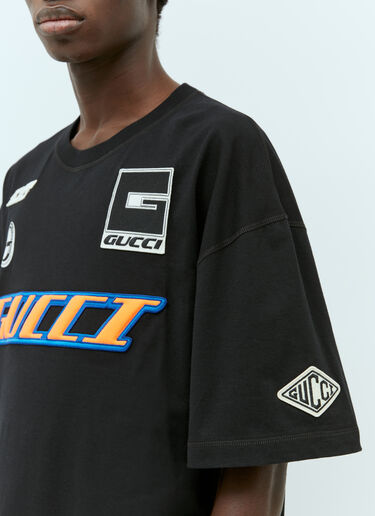 Gucci Logo Emblems T-Shirt Black guc0155059