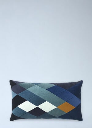 Christina Lundsteen Geometric Patchwork Cushion Blue wps0691939