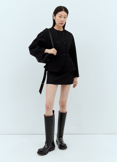 Max Mara Tailored Peplum Jacket Black max0257022
