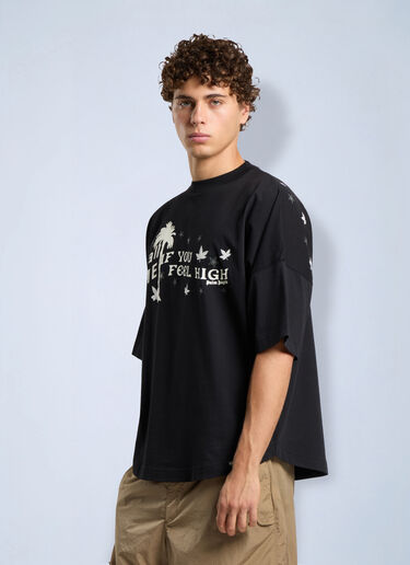 Palm Angels Feel High Oversized T-Shirt Black pma0166244