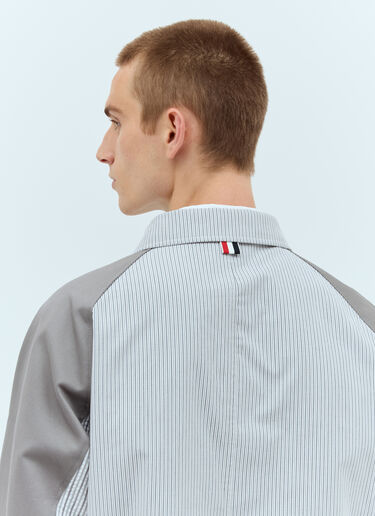 Thom Browne Seersucker Panels Field Jacket Grey thb0156006