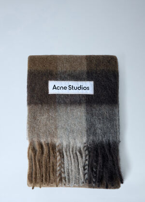 Acne Studios Fringed Wool Scarf Brown acn0365090