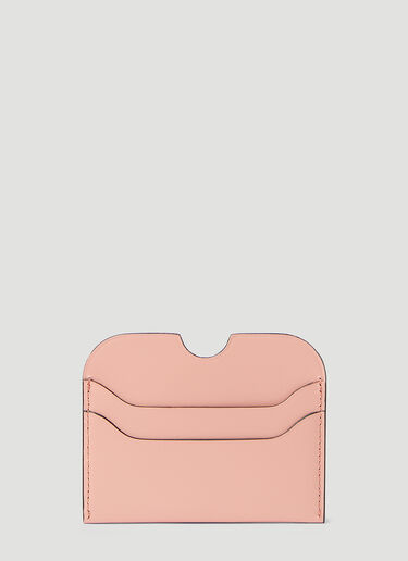 Acne Studios ロゴプリントレザー製カードホルダー ピンク acn0154058