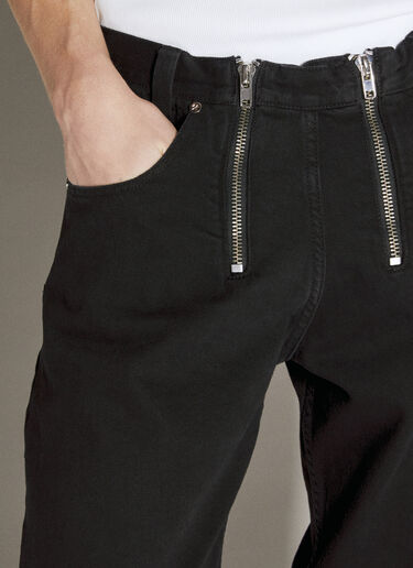 GmbH 双拉链牛仔裤  黑 gmb0156001