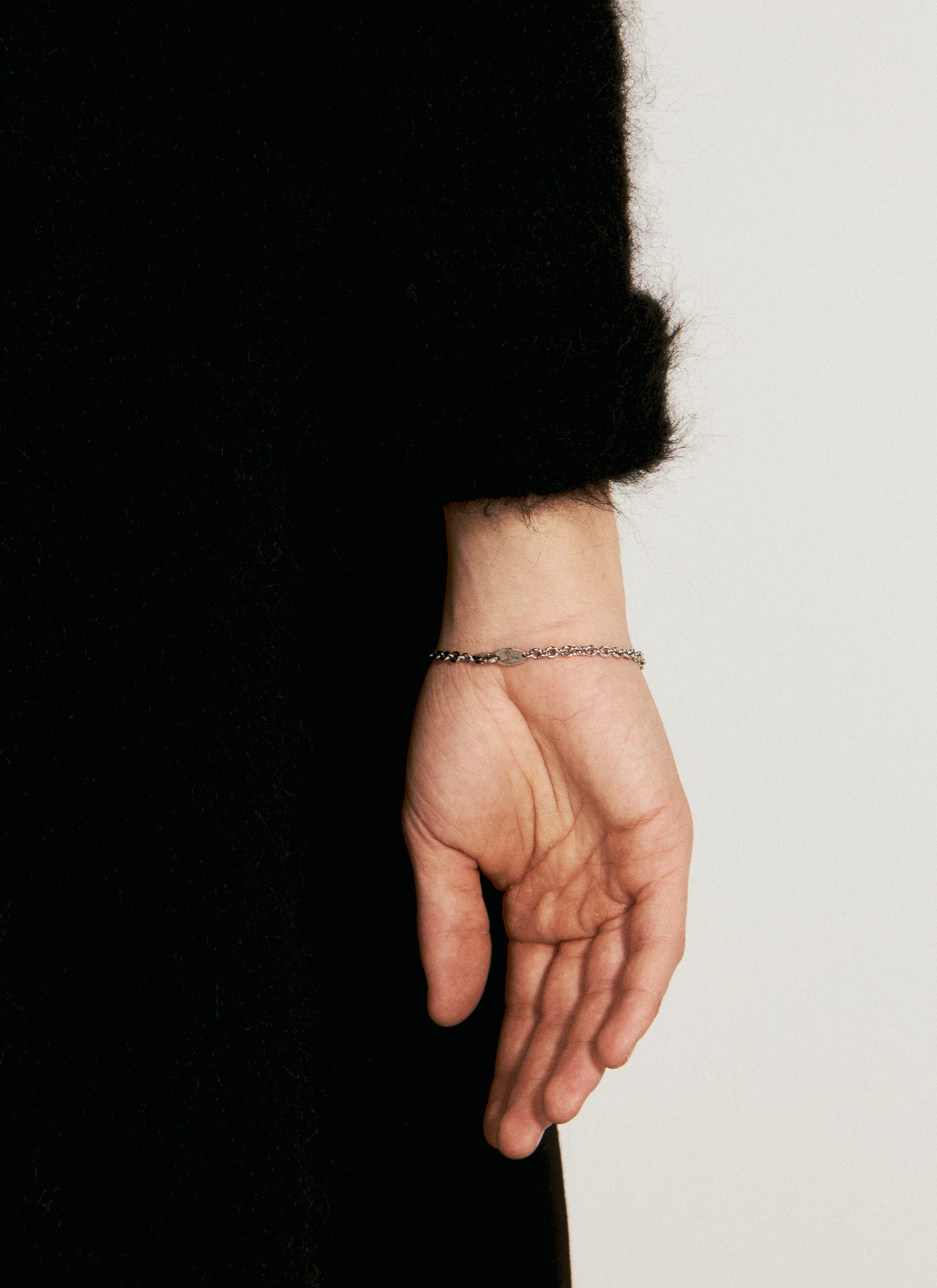 Vivienne Westwood Men's' Mini Bas Relief Chain Bracelet in Silver