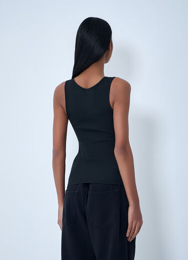 MM6 Maison Margiela Logo Motif Tank Top Black mmm0264012