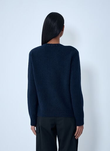 Moncler Embroidered Logo Wool Sweater Black mon0263049