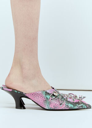 Acne Studios Lace-Up Heeled Mules Pink acn0256022