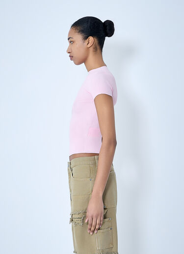 Alexander Wang Logo Short Sleeve T-Shirt Pink awg0264002