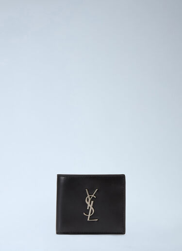 Saint Laurent Cassandre Bi-Fold Wallet Black sla0136055