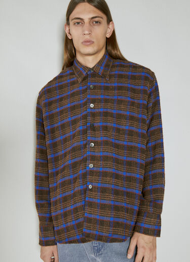 Above Check Bouclé Shirt Our Legacy Above Check Bouclé Shirt Brown our0154001