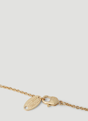 Vivienne Westwood Thin Lines Flat Orb Necklace Gold vvw0354001