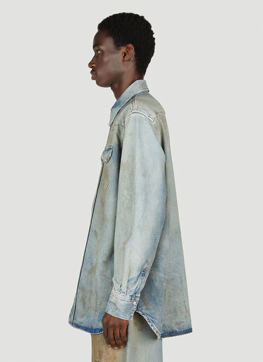 Acne Studios Distressed Denim Shirt Blue acn0153007