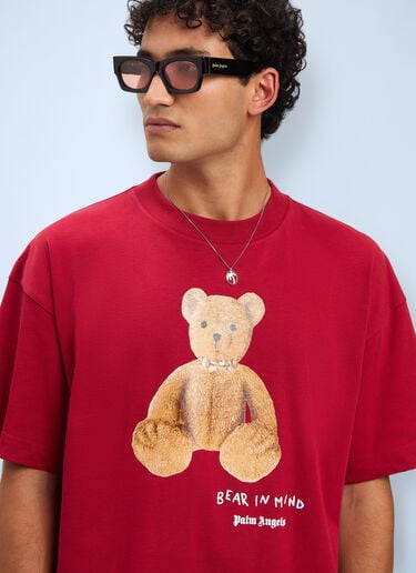 Bear In Mind T-shirt Palm Angels Bear In Mind T-shirt Red pma0160014
