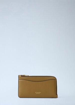 Coach New York Zip Card Case Khaki coa0264028