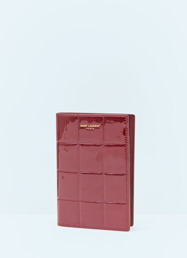 Saint Laurent 漆皮绗缝双折钱夹  红色 sla0258032