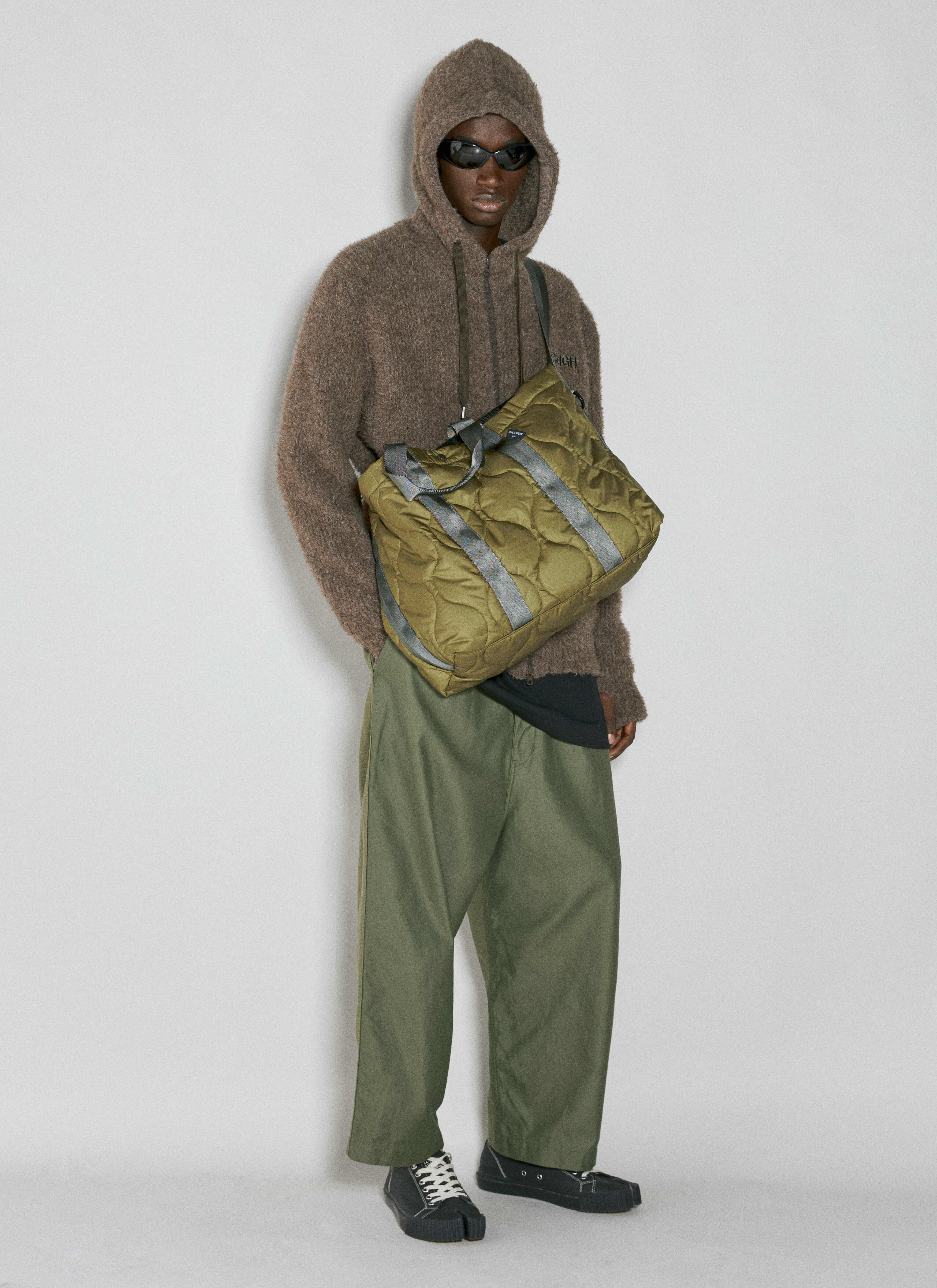 Comme des Garcons Homme Men s Quilted Tote Bag in Green LN CC