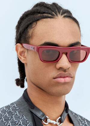 Prada Rectangular Frame Sunglasses Black lpr0157007
