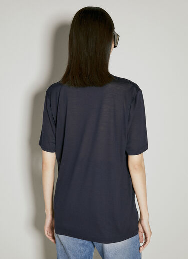 Saint Laurent Cassandre T-Shirt Blue sla0254016