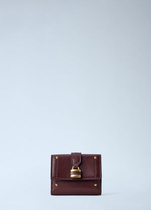 Chloé Mini Paddington Tri-Fold Wallet Burgundy chl0264052