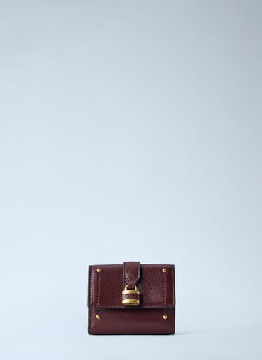 Chloé Mini Paddington Tri-Fold Wallet Burgundy chl0264052