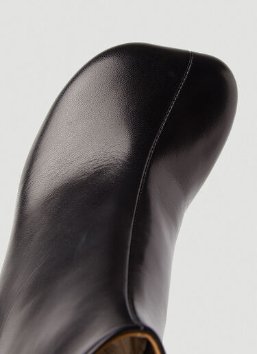 MM6 Maison Margiela 皮革踝靴 黑 mmm0245036