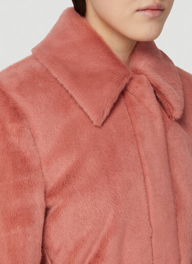 Acne Studios  Orietta Belted Faux Fur Coat  Pink acn0248026