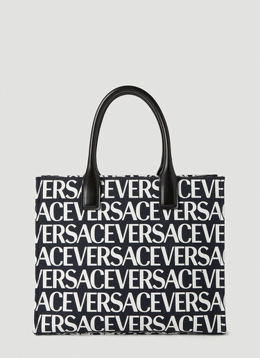 Versace 徽标印花托特包 黑色 vrs0251042