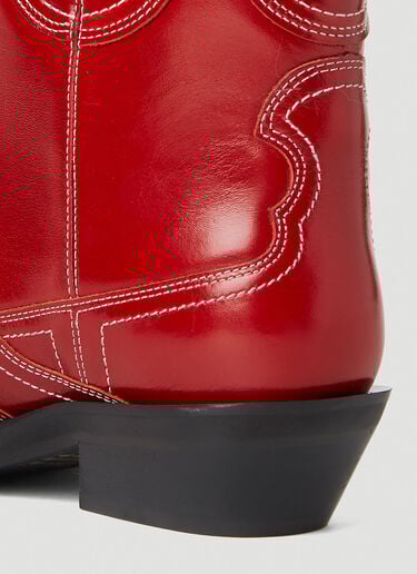 Embroidered Western Boots GANNI Embroidered Western Boots Red gan0252038