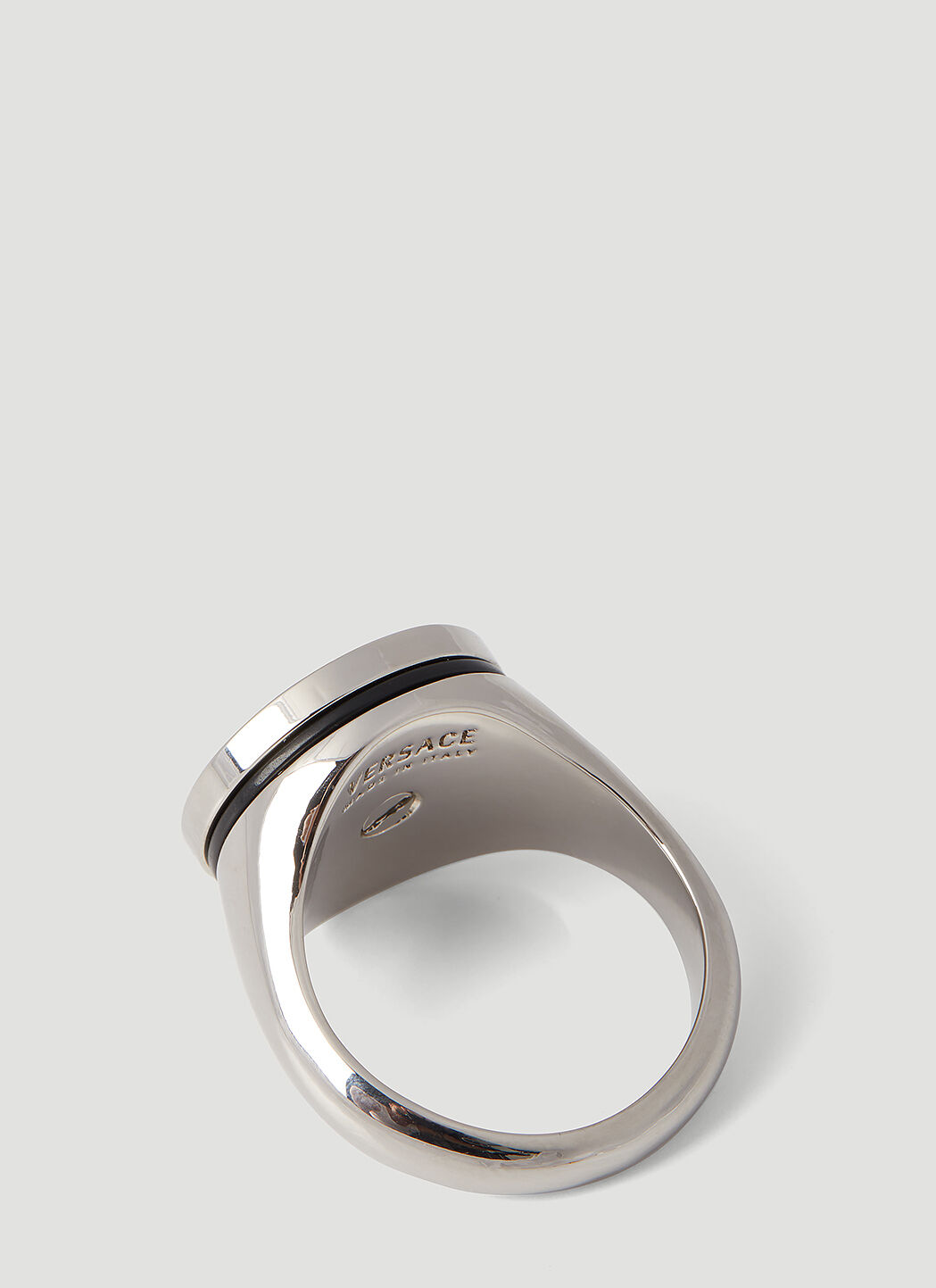 Versace Men s Enamel Medusa Ring in Silver LN CC