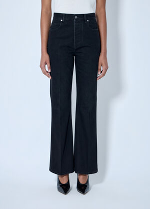 Bottega Veneta Wide-Leg Denim Trousers Black bov0264053
