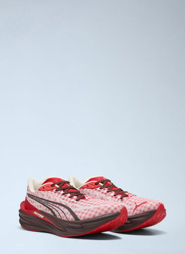 LN-CC® - Puma: Deviate NITRO™ 4 Check Sneakers - Red Puma Deviate NITRO™ 4 Check Sneakers Red pum0164001