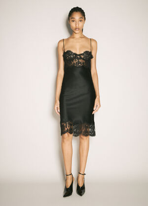 Chopova Lowena Lace And Silk Slip Dress Pink cho0260001