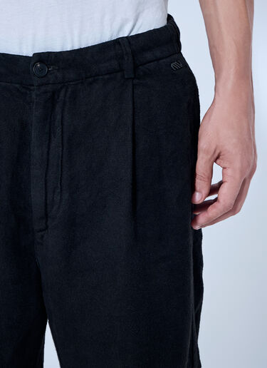 Massimo Osti Studio Pleated Straight-Leg Pants Black mao0166008
