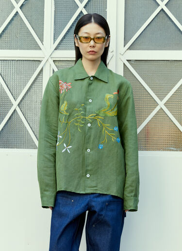 ガーデン刺繍シャツ Sky High Farm Workwear ガーデン刺繍シャツ グリーン skh0354003