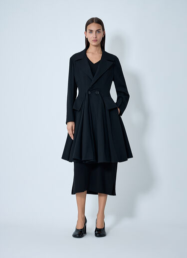 Yohji Yamamoto Paneled Flare Coat Black yoy0262003