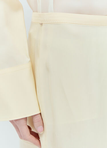 Sportmax 더블 레이어 미디 스커트  화이트 spx0256002
