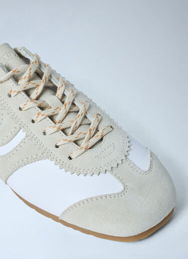 Suede Trimmed Sneakers Dries Van Noten Suede Trimmed Sneakers White dvn0262031