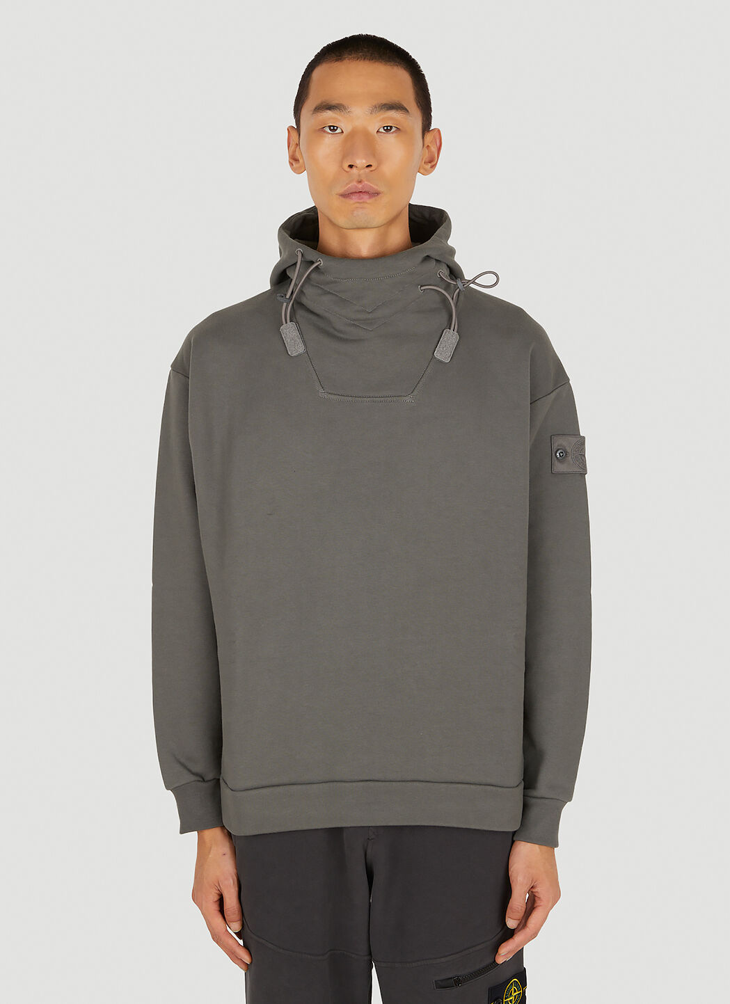 Stone island drawstring neck sweatshirt hotsell