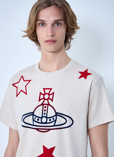 Vivienne Westwood Orb And Stars T-Shirt Beige vvw0164015