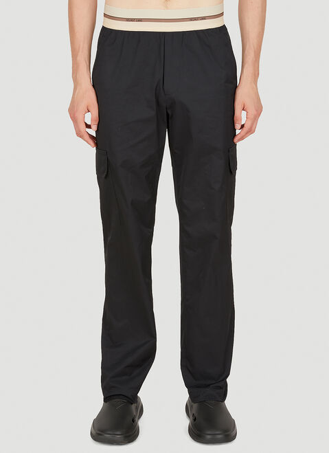 Helmut Lang Logo Waistband Track Pants Dark Blue hlm0151005