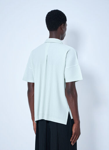 Homme Plissé Issey Miyake プリーツショートスリーブシャツ グリーン hmp0165006