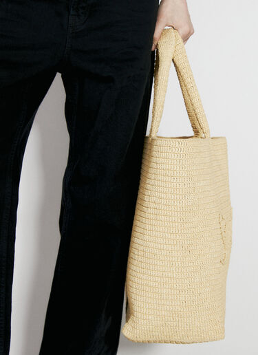 Saint Laurent Raffia Tote Bag Beige sla0255095