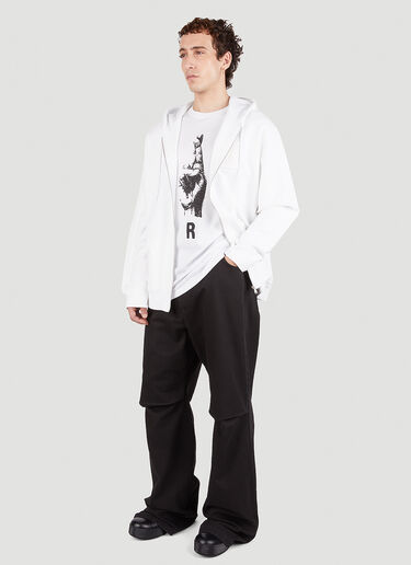 Raf Simons Logo Patch Hooded Sweatshirt White raf0151004